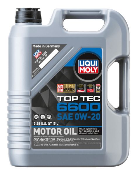 LIQUI MOLY 5L Top Tec 6600 Motor Oil SAE 0W20