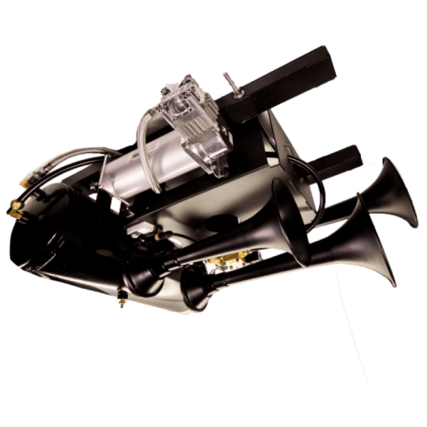 Kleinn Spare Tire Kit w/ Black Triple Horns/ 150 PSI Waterproof Air Compressor / 3.0 gal Air Tank