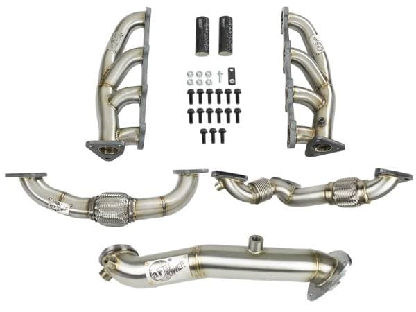 aFe Twisted Steel Header & Connection Pipe Combo GM Diesel Trucks 15-16 V8-6.6L (td) LML