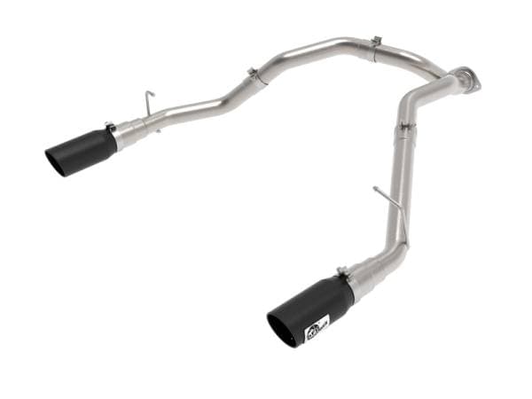 aFe Large Bore-HD 3 IN 409 Stainless Steel DPF-Back Exhaust System w/Black Tip RAM 1500 20-21 V6-3.0