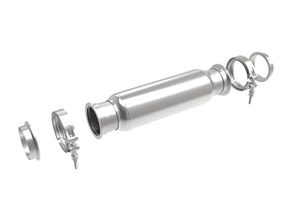 aFe MACH Force-Xp Resonator 3 IN Inlet/Outlet x 4 IN Dia. x 12 IN Body x 16 IN Overall Length