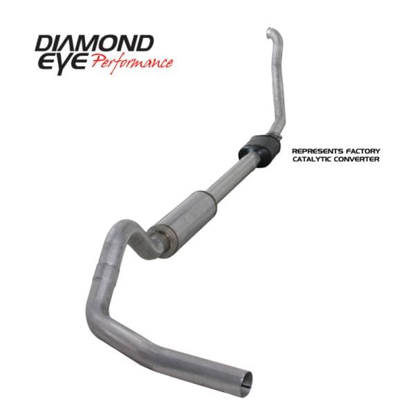 Diamond Eye KIT 4in Turbo Back Single AL: 94-97 FORD 7.3L F250/F350 PWRSTROKE NFS W/ CARB EQUIV STDS