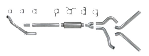 Diamond Eye KIT 4in Turbo Back DUAL AL: 94-97 FORD 7.3L F250/F350 PWRSTROKE NFS W/ CARB EQUIV STDS