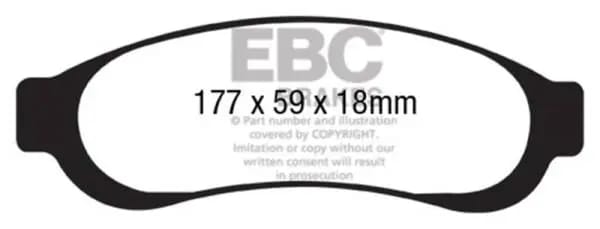 EBC 05-07 Ford F350 (inc Super Duty) 5.4 DRW 2WD Extra Duty Rear Brake Pads thumbnail 2