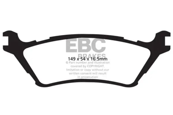 EBC 15+ Ford F150 2.7 Twin Turbo (2WD) Extra Duty Rear Brake Pads thumbnail 2