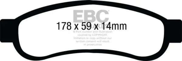 EBC 08-10 Ford F250 (inc Super Duty) 5.4 (2WD) Extra Duty Rear Brake Pads thumbnail 2