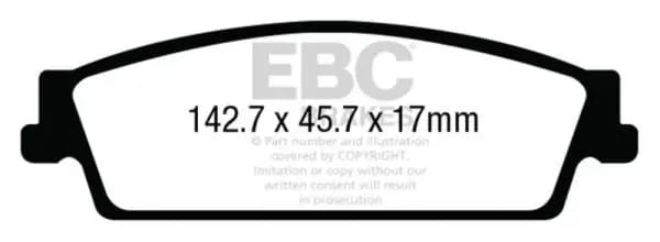 EBC 15+ Gac Yukon XL / Denali XL 1500 Extra Duty Rear Brake Pads thumbnail 2