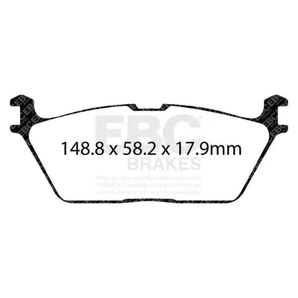 EBC 2022+ Jeep Grand Wagoneer 6.4L Extra Duty Rear Brake Pads thumbnail 4