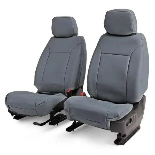 Covercraft 19-21 Chevrolet Silverado/ Leatherette PrecisionFitFront Row Seat Covers - Med Grey thumbnail 3