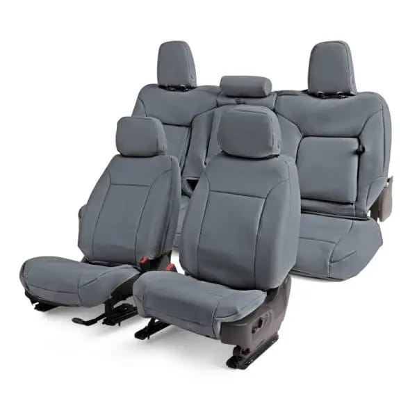 Covercraft 19-24 Chevrolet Silverado Leatherette PrecisionFitSecond Row Seat Covers - Med Grey thumbnail 5