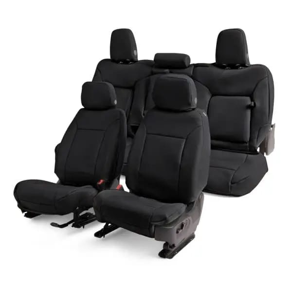 Covercraft 23-24 Chevrolet Silverado Leatherette PrecisionFit Custom Front Row Seat Covers - Black thumbnail 6