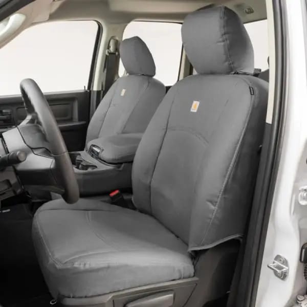 Covercraft 13-18 Dodge Ram Carhartt PrecisionFit Custom Front Row Seat Covers - Gravel thumbnail 8