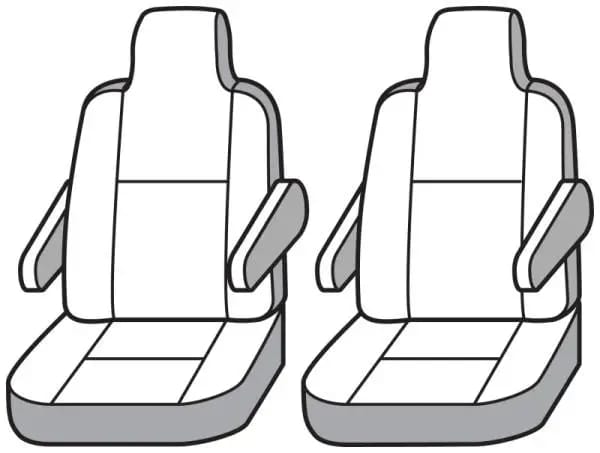 Covercraft 93-98 Ford Econoline Carhartt Super Dux PrecisionFit Custom Front Row Seat Covers - Black thumbnail 9