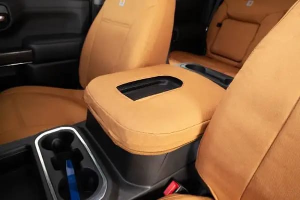 Covercraft 00-07 Ford F-250 Carhartt PrecisionFit Custom Second Row Seat Covers - Brown thumbnail 10
