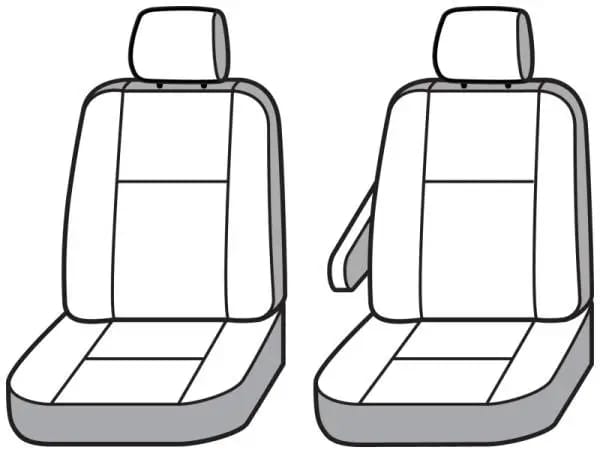 Covercraft 15-24 Ford Transit Endura PrecisionFit Custom Front Row Seat Covers - Black/Black thumbnail 7
