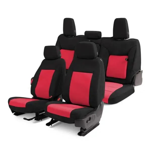 Covercraft 15-24 Ford Transit Endura PrecisionFit Custom Front Row Seat Covers - Red/Black thumbnail 5