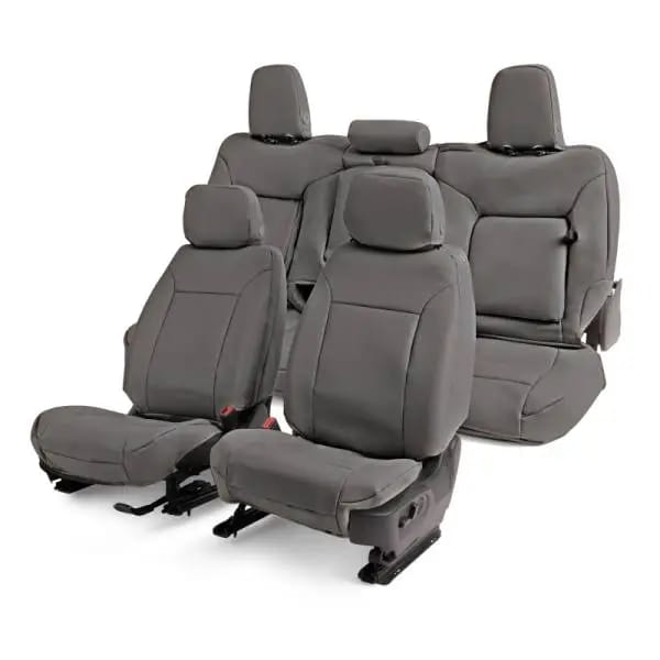 Covercraft 17-22 Ford F250/F350/F450/F550 Leatherette PrecisionFitFront Row Seat Covers - Stone thumbnail 5