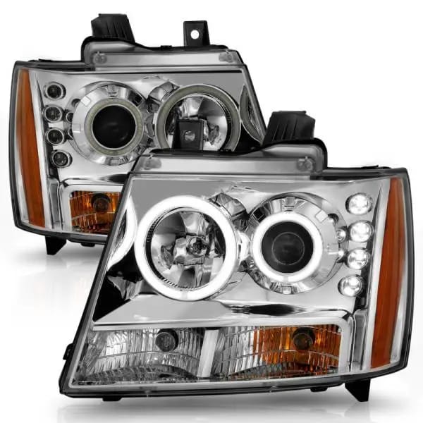ANZO 2007-2013 Chevrolet Avalanche Projector Headlights w/ Halo Chrome thumbnail 17