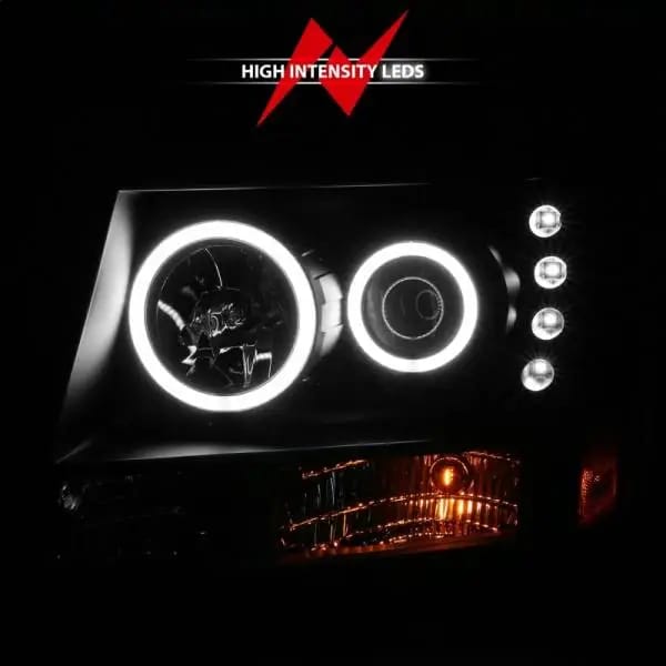 ANZO 2007-2013 Chevrolet Avalanche Projector Headlights w/ Halo Black (CCFL) thumbnail 8