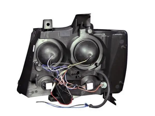 ANZO 2007-2013 Chevrolet Avalanche Projector Headlights w/ Halo Black (CCFL) thumbnail 10