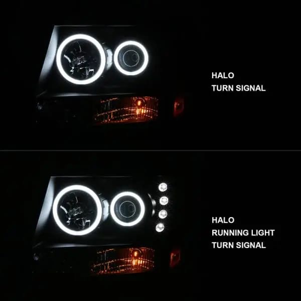 ANZO 2007-2013 Chevrolet Avalanche Projector Headlights w/ Halo Black (CCFL) thumbnail 12