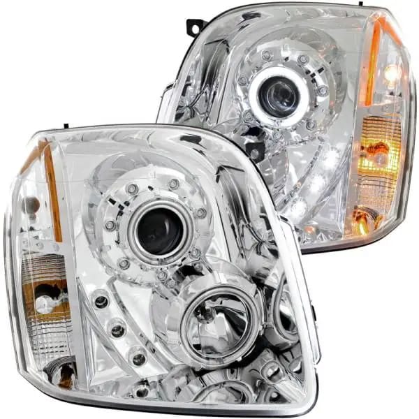 ANZO 2007-2014 GMC Yukon Projector Headlights w/ Halo Chrome (CCFL) thumbnail 2