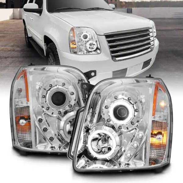 ANZO 2007-2014 GMC Yukon Projector Headlights w/ Halo Chrome (CCFL) thumbnail 6