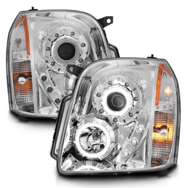 ANZO 2007-2014 GMC Yukon Projector Headlights w/ Halo Chrome (CCFL) thumbnail 9