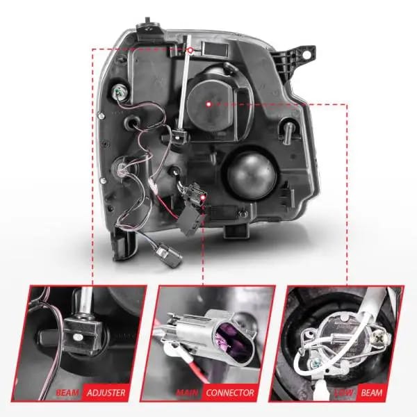ANZO 2007-2014 GMC Yukon Projector Headlights w/ Halo Chrome (CCFL) thumbnail 15