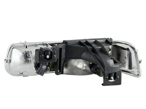 ANZO 1999-2002 Chevrolet Silverado 1500 Crystal Headlights Black thumbnail 3