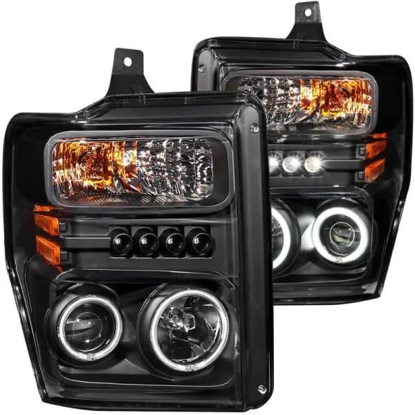 ANZO 2008-2010 Ford F-250 Projector Headlights w/ Halo Black (CCFL) thumbnail 3