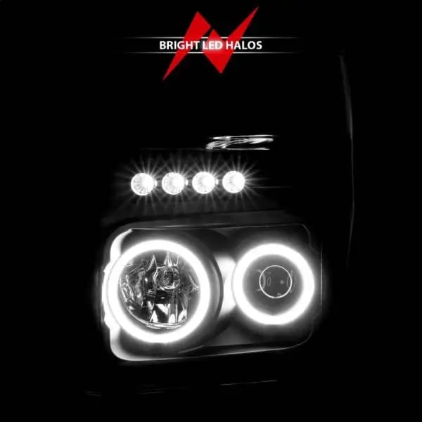 ANZO 2008-2010 Ford F-250 Projector Headlights w/ Halo Black (CCFL) thumbnail 11