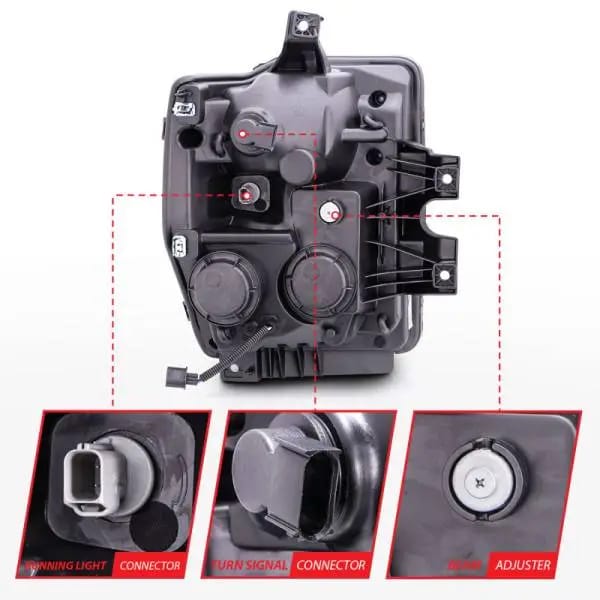 ANZO 2008-2010 Ford F-250 Projector Headlights w/ Halo Black (CCFL) thumbnail 13