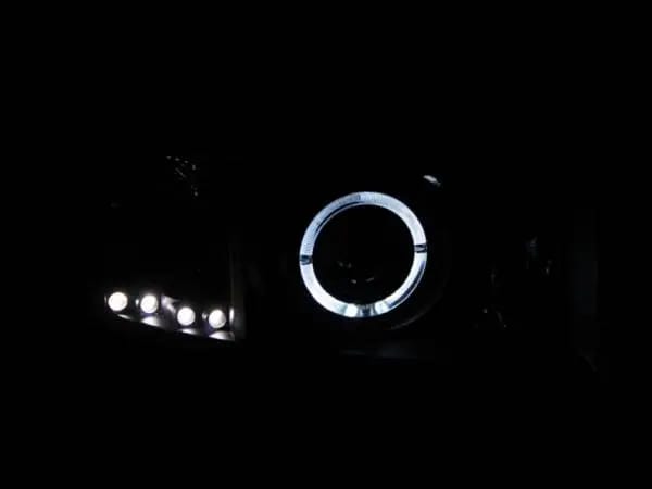 ANZO 1994-2001 Dodge Ram Projector Headlights w/ Halo Black thumbnail 3
