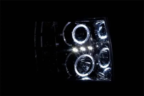 ANZO 2007-2013 Chevrolet Silverado 1500 Projector Headlights w/ Halo Chrome thumbnail 5