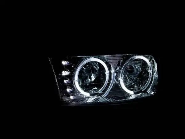 ANZO 1999-2006 GMC Sierra 1500 Crystal Headlights w/ Halo and LED Chrome thumbnail 3