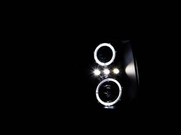 ANZO 2007-2013 Chevrolet Silverado 1500 Projector Headlights w/ Halo Black thumbnail 3