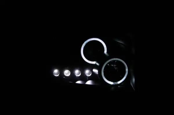 ANZO 2006-2008 Dodge Ram 1500 Projector Headlights w/ Halo Black thumbnail 3