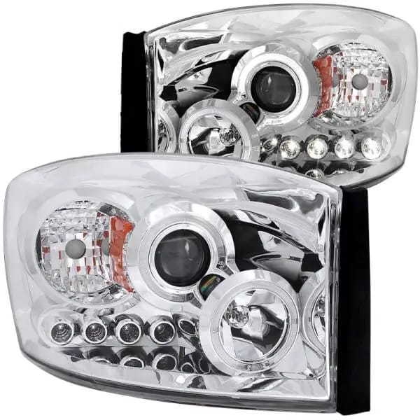 ANZO 2006-2008 Dodge Ram 1500 Projector Headlights w/ Halo Chrome thumbnail 2