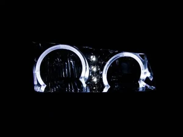 ANZO 2003-2006 Chevrolet Silverado 1500 Crystal Headlights w/ Halo Black thumbnail 3