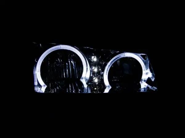 ANZO 2003-2006 Chevrolet Silverado 1500 Crystal Headlights w/ Halo Black thumbnail 5