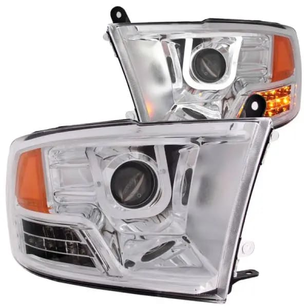 ANZO 2009-2016 Dodge Ram 1500 Projector Headlights w/ U-Bar Chrome thumbnail 3