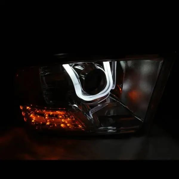 ANZO 2009-2016 Dodge Ram 1500 Projector Headlights w/ U-Bar Black thumbnail 5