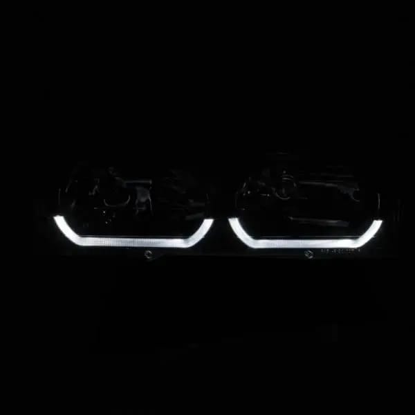 ANZO 1988-1998 Chevrolet C1500 Crystal Headlights Black w/ Low - Brow thumbnail 3