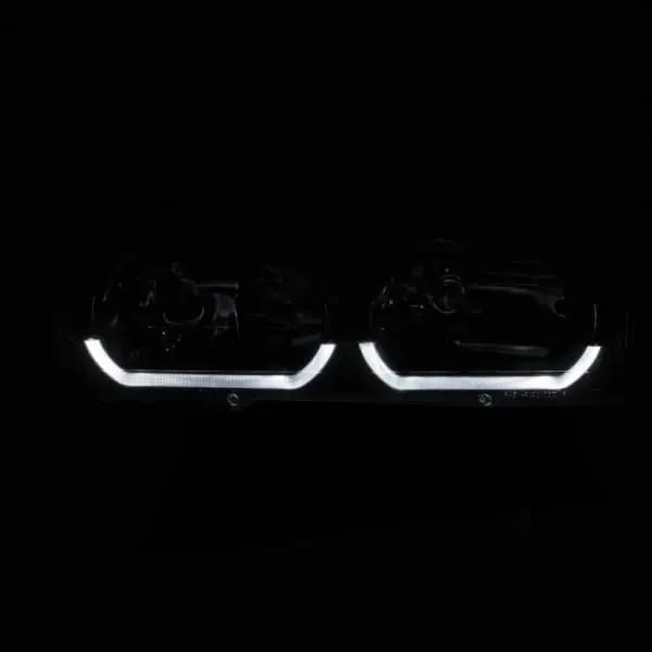 ANZO 1988-1998 Chevrolet C1500 Crystal Headlights Black w/ Low - Brow thumbnail 6