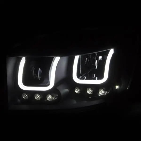 ANZO 2006-2008 Dodge Ram 1500 Projector Headlights w/ U-Bar Black thumbnail 3