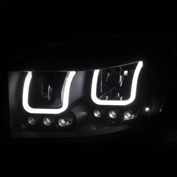 ANZO 2006-2008 Dodge Ram 1500 Projector Headlights w/ U-Bar Black thumbnail 5