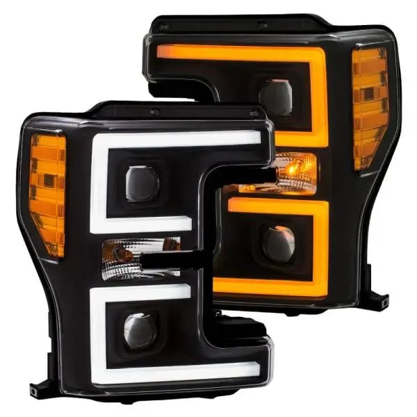 ANZO LED Headlights 17-18 Ford F-250 Super Duty Plank-Style L.E.D. Headlight Black (Pair) thumbnail 3