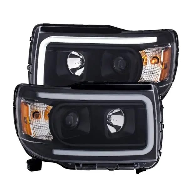 ANZO 2015+ GMC Canyon Projector Headlights w/ Plank Style Design Black w/ Amber thumbnail 2