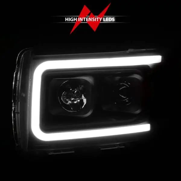 ANZO 2015+ GMC Canyon Projector Headlights w/ Plank Style Design Black w/ Amber thumbnail 7